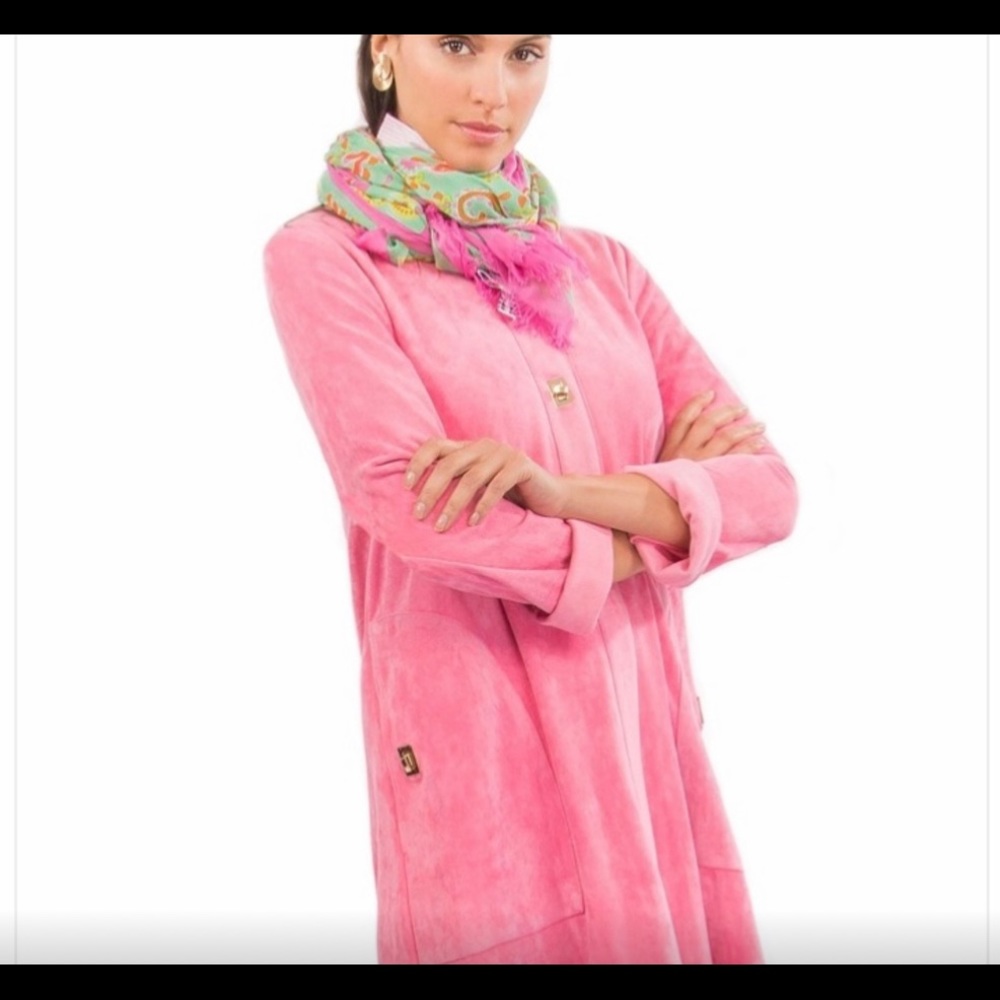 Gretchen Scott Long Suede Bonnie Coat NWT